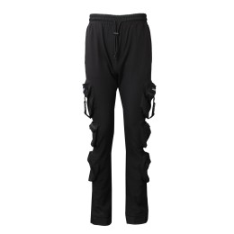 Design zipper multi-pocket sports pants Drawstring rubber band waistband Embroidered logo pockets Velcro cuffs Sweatpants Fashion style sports pants U382 Design zipper multi-pocket sports pants Drawstring rubber band waistband Embroidered logo pockets Velcro cuffs Sweatpants Fashion style sports pants U382